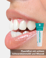 BeoVita Zahnpasta fluoridfrei 75ml – Mit Schwarzkümmel-Öl und Miswak für natürliche Zahn- und Zahnfleischpflege