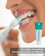 BeoVita Zahnpasta fluoridfrei 75ml – Mit Schwarzkümmel-Öl und Miswak für natürliche Zahn- und Zahnfleischpflege